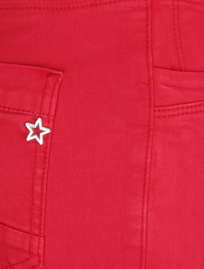 Pantalon droit uni - Rouge - 3