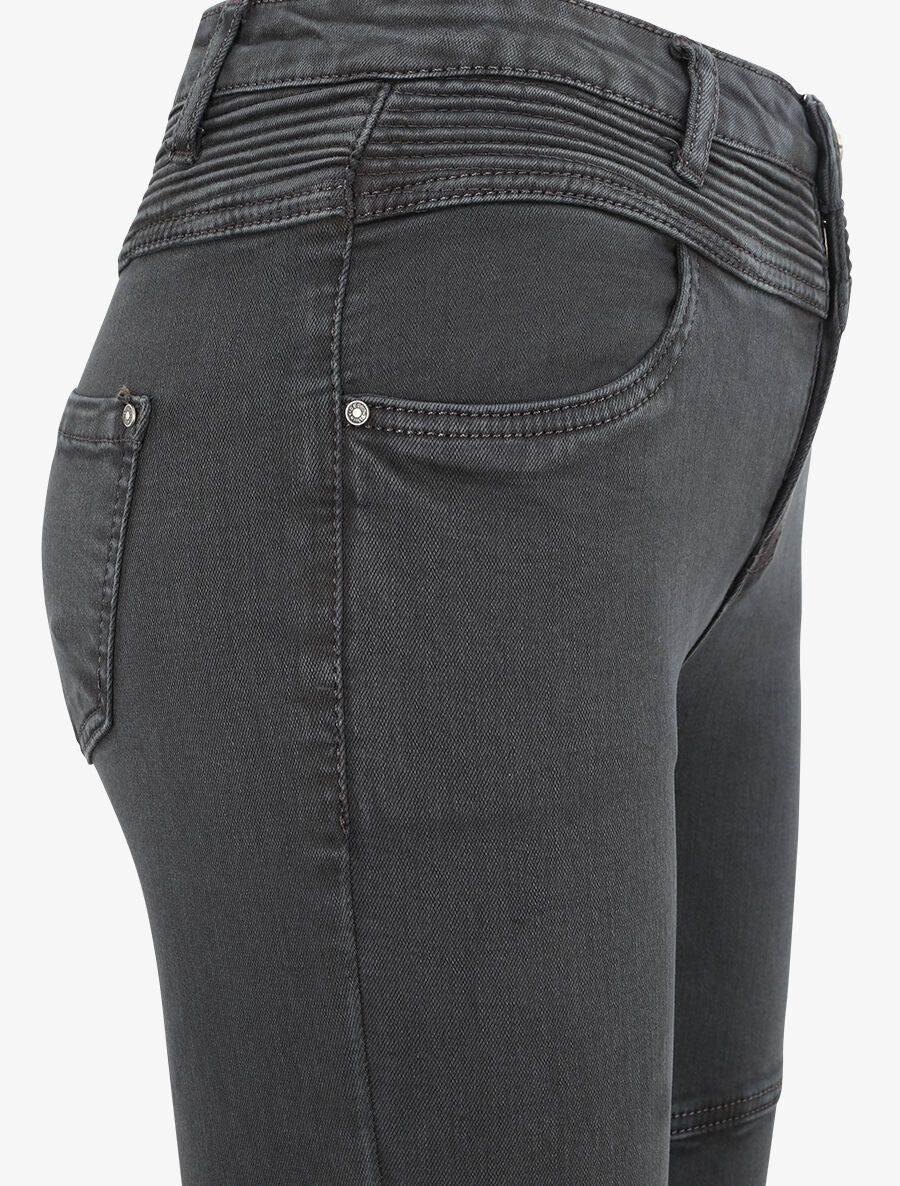 Jean biker skinny à taille haute - Gris foncé - 3