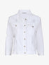 Veste oversize en jean unie déchiré - Blanc - 4