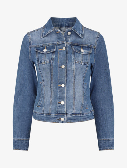 Veste en jean coupe droite - Bleu denim - 4