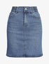 Jupe en jean à taille élastiquée - Bleu denim - 1