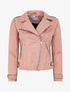 Veste style perfecto effet daim - Rose - 4