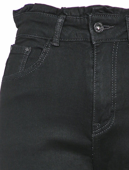 Jean mom à taille empire - Noir - 3