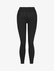 Jean skinny taille haute à strass - Noir - 1
