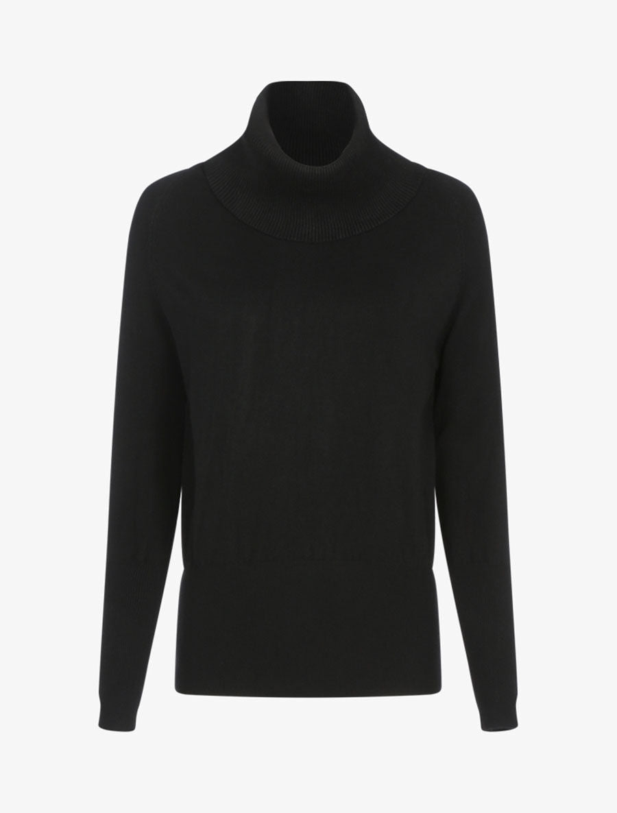 Pull coupe boule à col roulé - Noir - 3