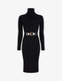 Robe pull longue à col roulé - Noir - 1