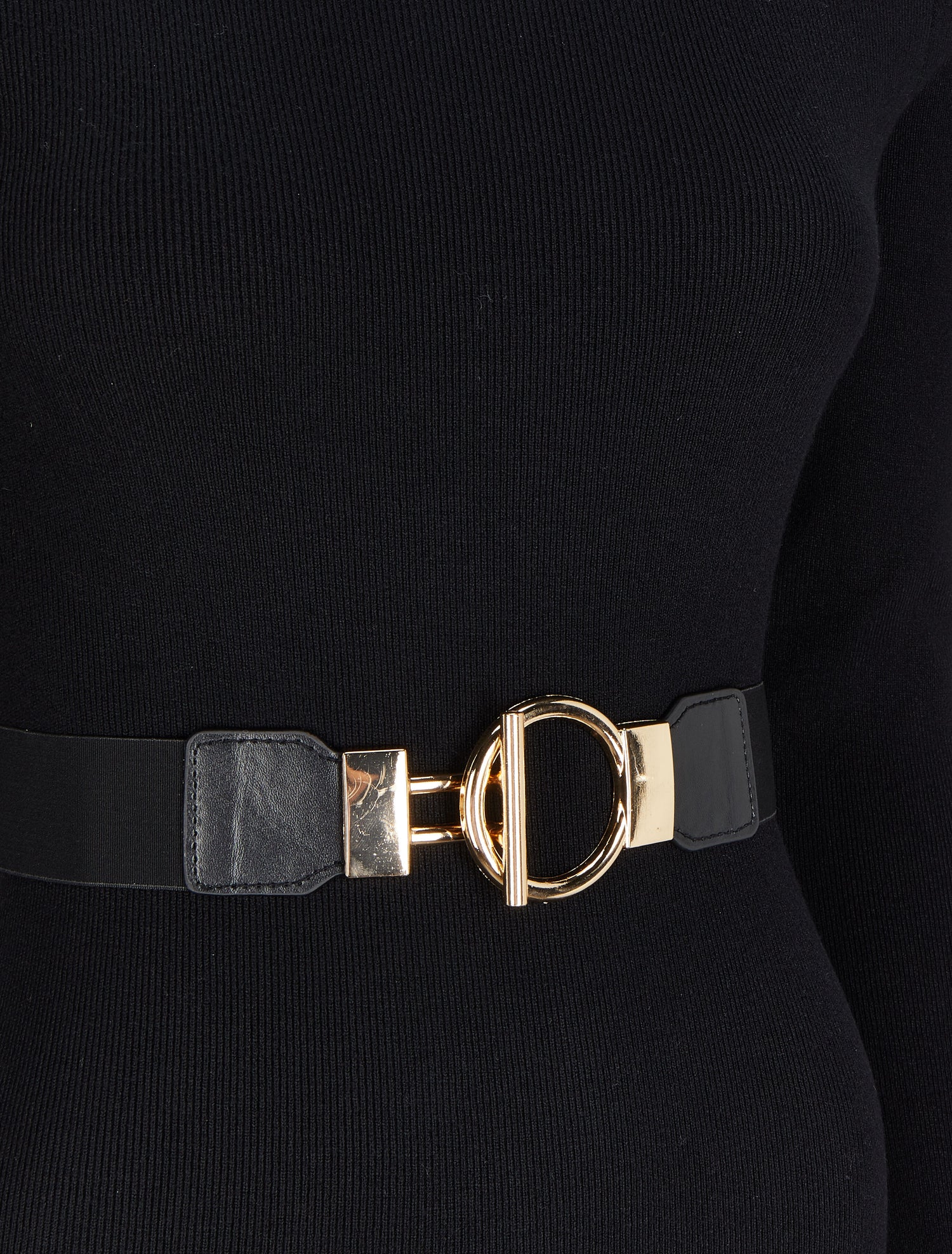 Robe pull longue à col roulé - Noir - 3