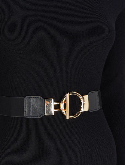 Robe pull longue à col roulé - Noir - 3