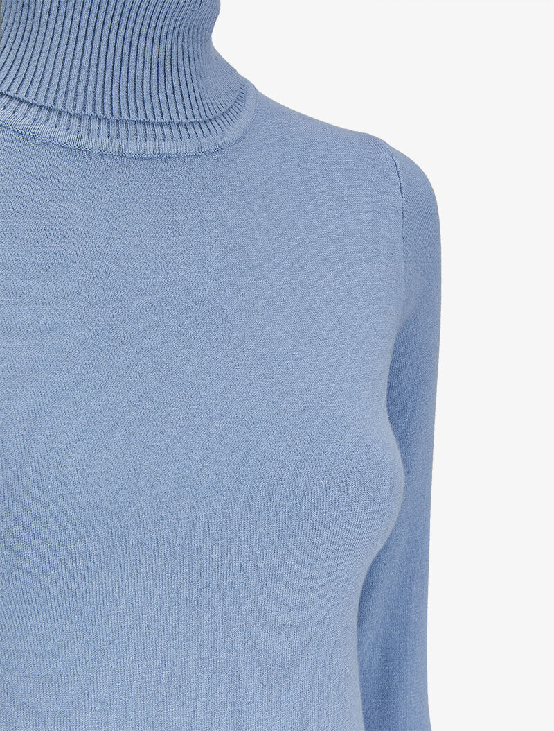 Pull basique à col roulé - Bleu - 3