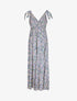 Robe longue à imprimé fleurs diverses - Beige - 1