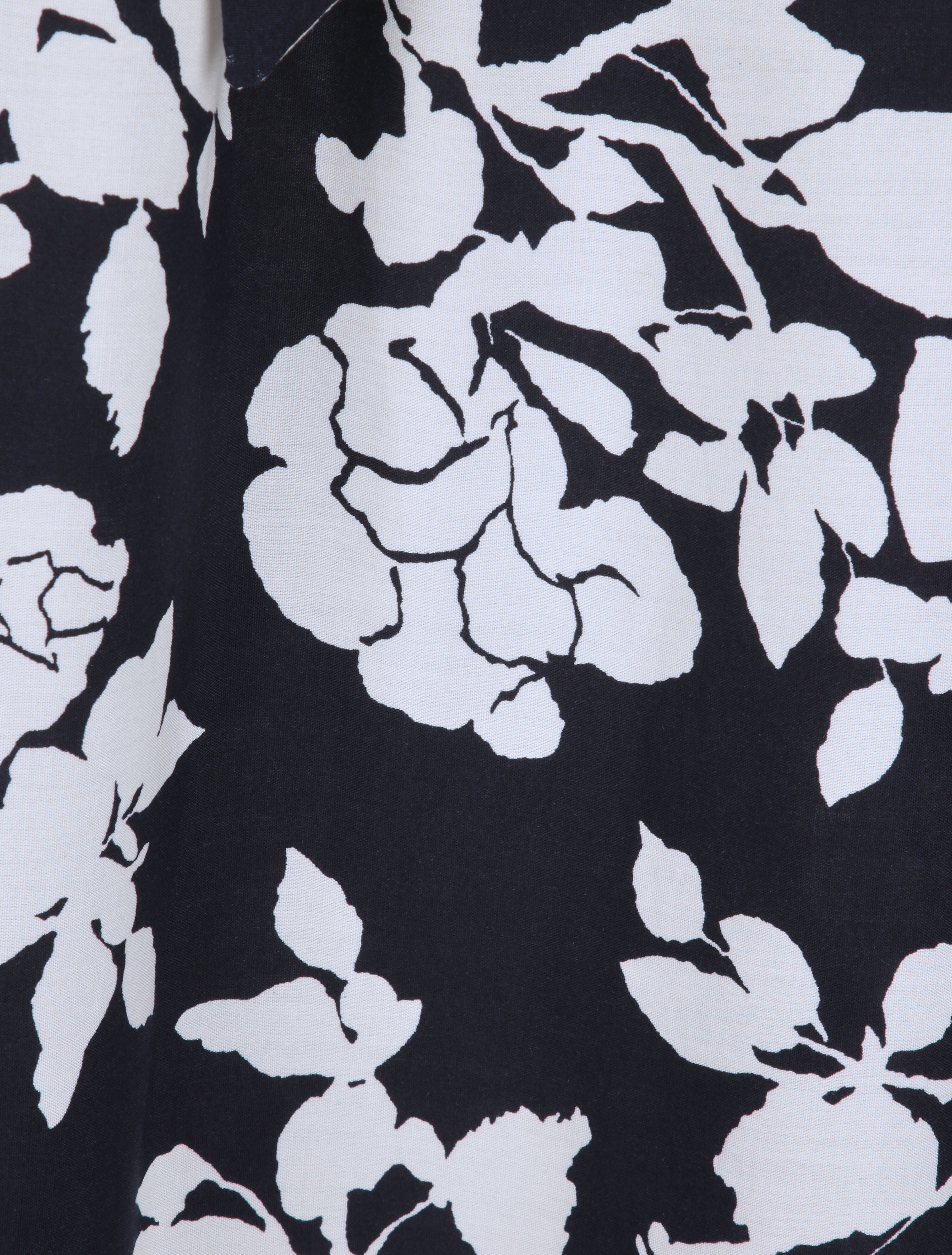 Robes longues à motifs fleurs graphiques - Marine/blanc - 4