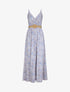 Robe longue à imprimé paquerettes - Bleu clair/rose - 1