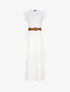 Robe longue à manches volantées - Blanc - 3