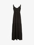 Robe longue empire à col V en dentelle - Noir - 4