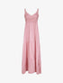 Robe longue empire à col V en dentelle - Rose - 1