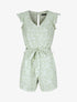 Combishort à imprimé fleuri - Vert - 1