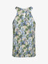 Top à imprimé fleurs diverses - Bleu ciel - 5