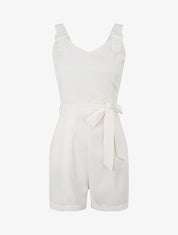 Combishort fluide unie - Blanc - 1