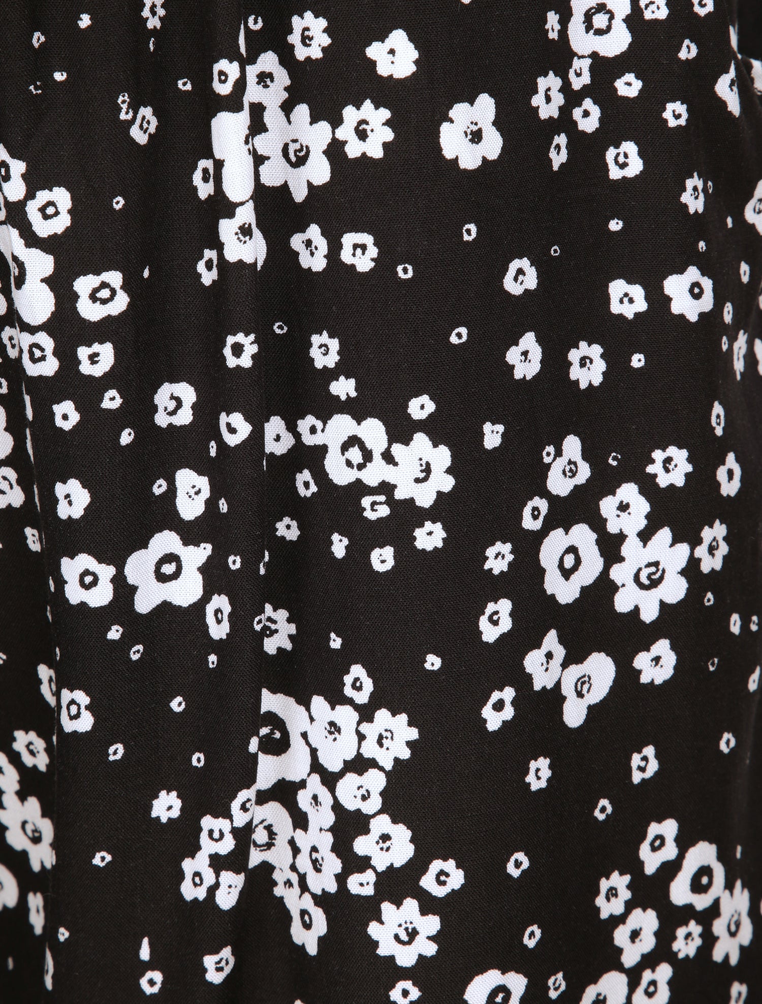Short fluide motifs marguerites - Noir - 4