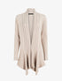 Gilet côtelé asymétrique - Beige - 1