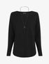Pull uni col bateau - Noir - 4