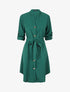 Robe chemise à manches longues et boutons - Vert - 1