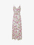 Robe longue imprimé multi-fleurs - Blanc - 1
