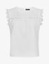 Blouse unie sans manches texturée - Blanc - 2
