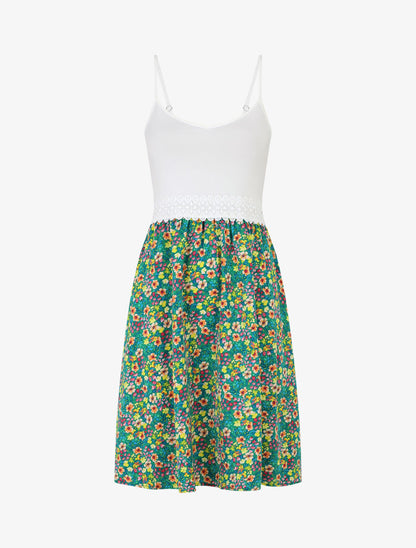 Robe à bretelles imprimé petites fleurs - Vert - 5