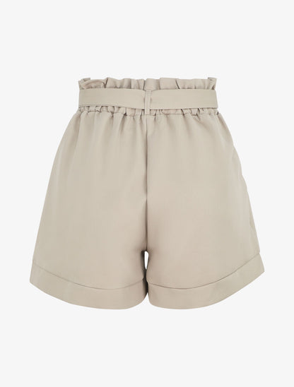 Short paperbag uni - Beige - 2
