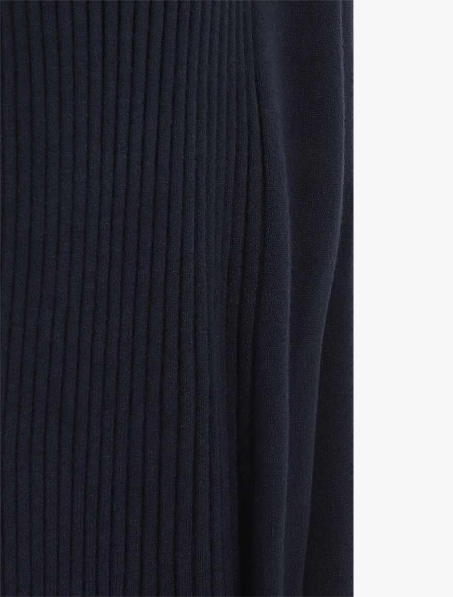 Gilet long en maille - Marine - 3