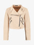 Veste en suédine à mutiples zip - Beige - 1