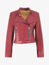 Veste style perfecto coupe droite en simili - Bordeaux - 4
