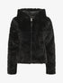 Veste à capuche en fourrure synthétique - Noir - 1