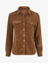 Surchemise en velours cotelé - Marron - 4
