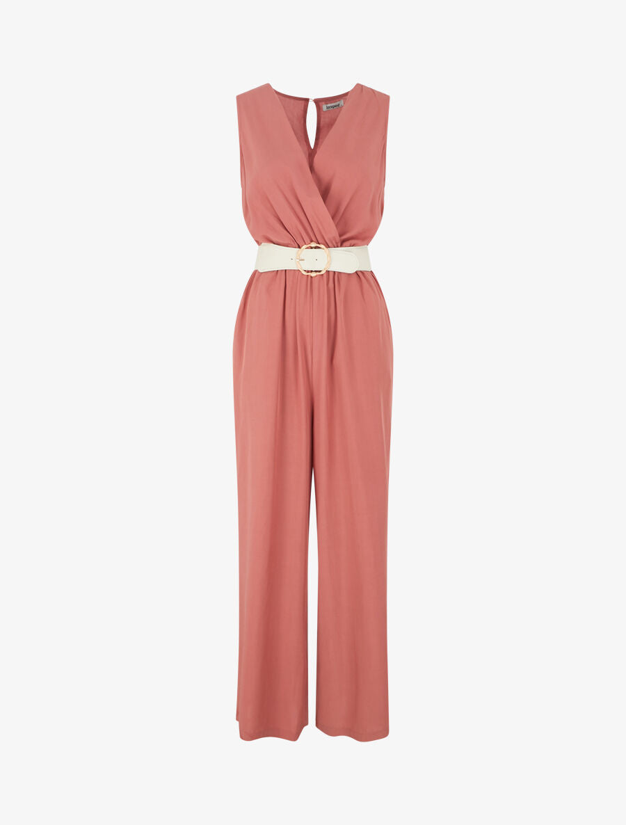 Combinaison fluide sans manches - Corail - 1