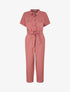 Combinaison unie boutonnée - Vieux rose - 1