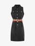 Robe unie style chemise sans manches - Noir - 1