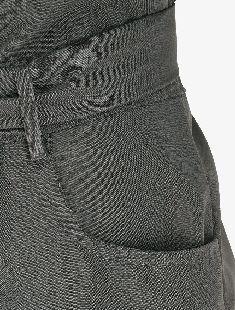 Combishort droite uni sans manches - Kaki gris - 3
