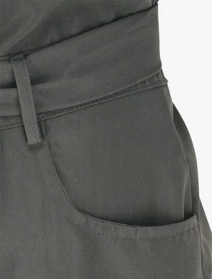 Combishort droite uni sans manches - Kaki gris - 3