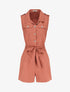Combishort droite uni sans manches - Vieux rose - 1