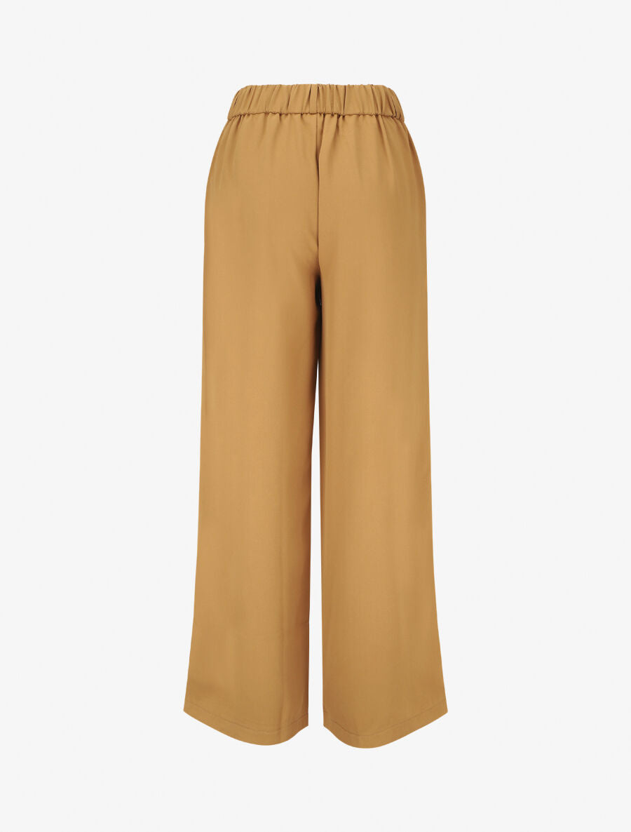 Pantalon ample à boucle fantaisie - Camel - 2