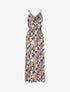 Robe longue fendue à dos ajouré - Marine - 7