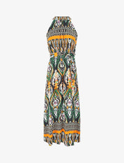 Robe longue à col américain - Noir - 1