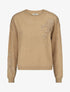 Pull uni avec broderies fleurs - Beige - 1