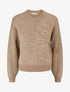 Pull uni irisé à motif floral - Taupe - 4
