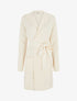 Gilet long côtelé à capuche - Crème - 4