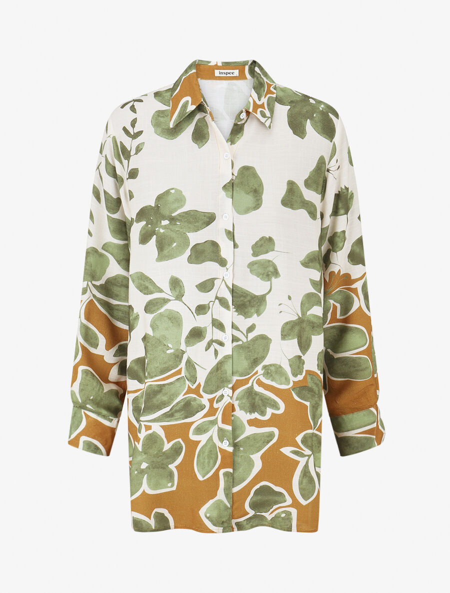 Ensemble chemise et pantalon imprimé floral - Vert - 3