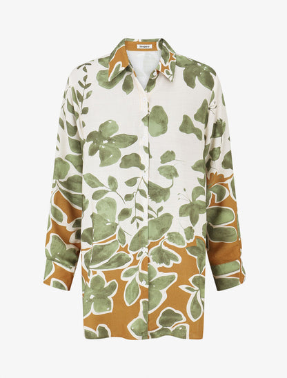 Ensemble chemise et pantalon imprimé floral - Vert - 3