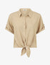 Top uni à nouer - Beige - 1